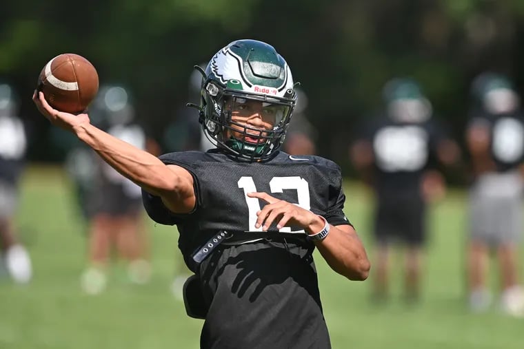 Winslow Township High School senior receiver Ejani Shakir at practice Aug. 16, 2022. He has committed to Penn State.