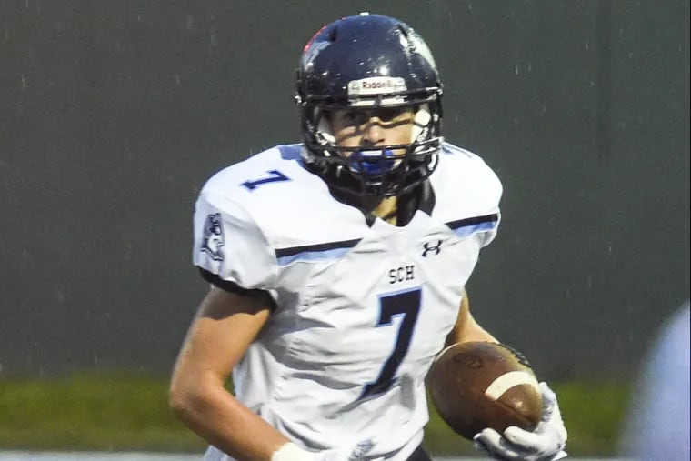 Springside Chestnut Hill Academy's Pat Elliott scored four second-half touchdowns in a 56-46 nonleague win over host Father Judge.