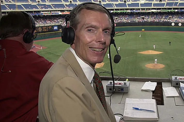 Andy Musser teamed up with two other broadcasting legends, the late Harry Kalas and Rich Ashburn. (Chris Gardner/AP file photo)