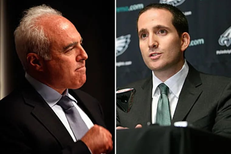 The Eagles have yet to reach the next level since Howie Roseman became general manager. (File photos)