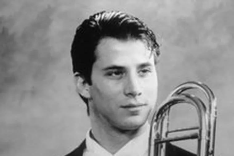 Nitzan Haroz, principal trombone with the Philadelphia Orchestra, soloed at Alice Tully Hall.