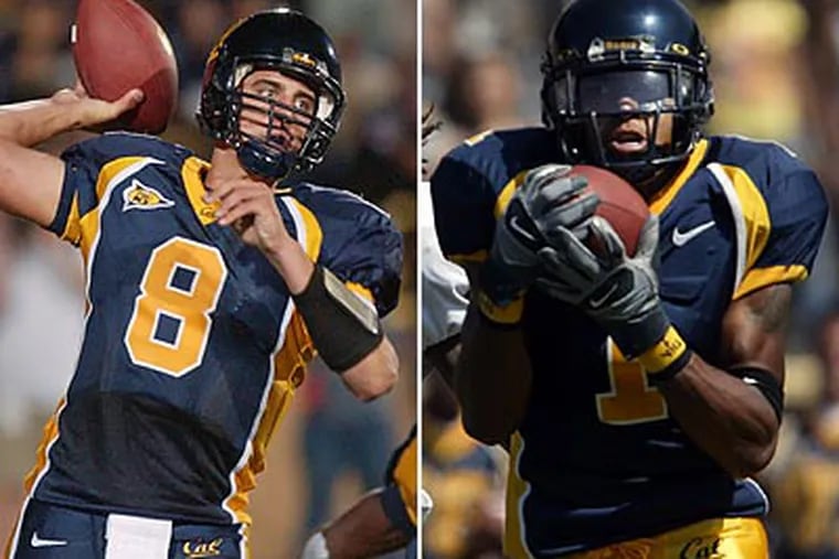 Aaron Rodgers and DeSean Jackson missed playing with each other at Cal by one year. (AP Photos)