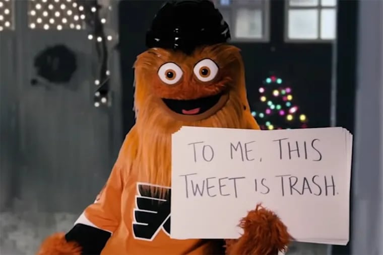 Gritty lets ESPN's Katie Nolan know what he thinks of one of her tweets.