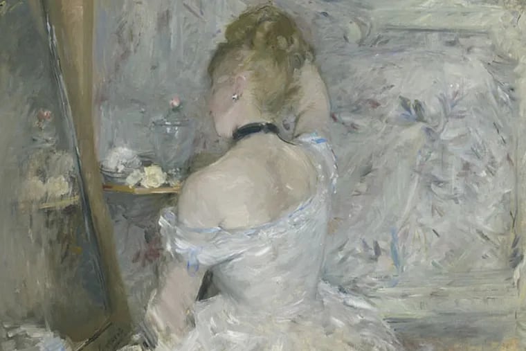 “Woman at Her Toilette” by Berthe Morisot, an example of animated impressionist brushwork.