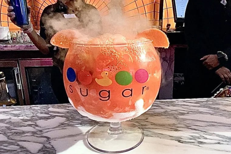 Candy Shop Goblet, available with or without alcohol, at Sugar Factory, 1216 Chestnut St.