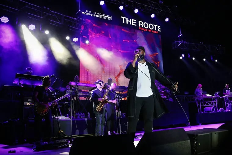 Black Thought performs with The Roots during the annual Roots Picnic at the Mann Center in Philadelphia's West Fairmount Park on Saturday, June 1, 2019. This is the event's first time at the Mann Center.