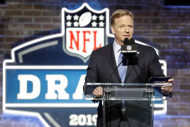 NFL commissioner Roger Goodell, speaking at last year's draft.