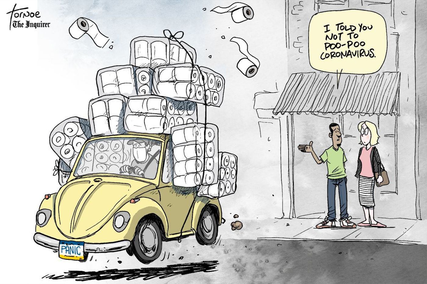 Despite coronavirus panic, there's plenty of toilet paper | Cartoon
