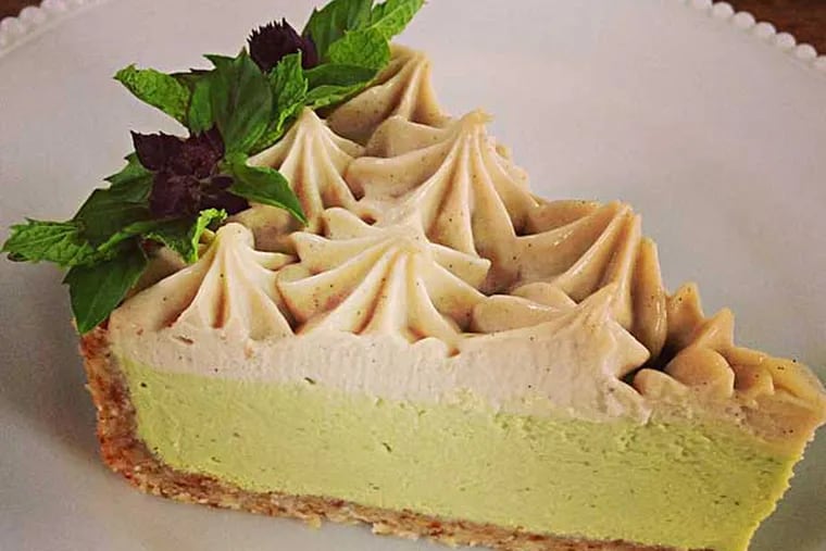 Full Moon Fare's Raw Vegan Key Lime Pie is made with avocado,making it greener than most.
