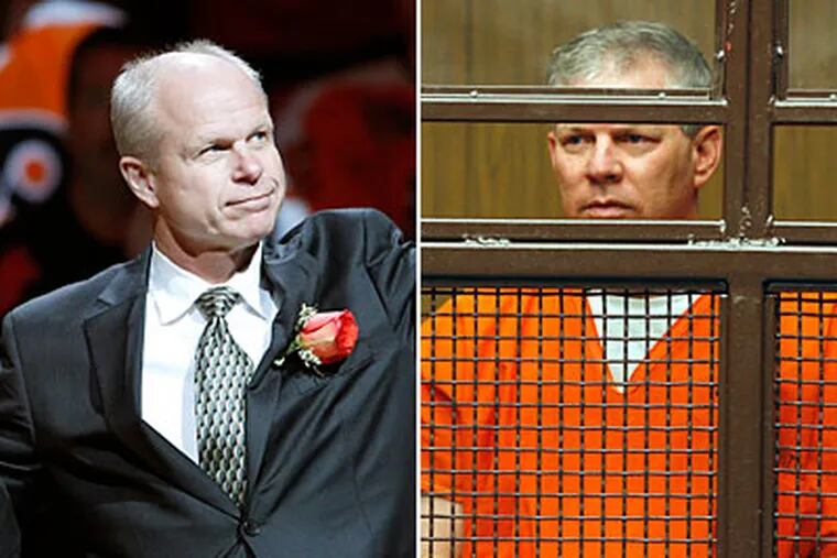 Mark Howe and Lennie Dykstra are two popular Philly athletes whose post-sports lives quickly diverged. (AP Photos)