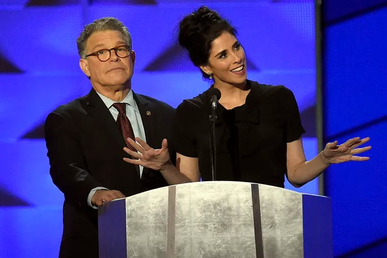 Minnesota Sen. Al Franken and comedian Sarah Silverman - a Sanders supporter - who told his supporters to back Clinton. &quot;You're being ridiculous,&quot; she said to holdouts.