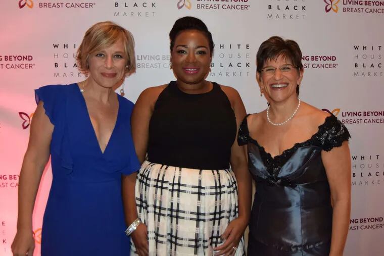 Jenny Burkholder, Ayanna Z. Kalasunas, and Judy Weinstein at the Living Beyond Breast Cancer Butterfly Ball.