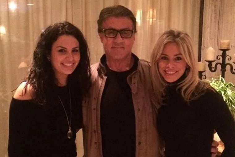 Sly Stallone enjoyed dinner at Estia and posed for a photo with banquet coordinator Anastasia Pashalis (daughter of owner Pete Pashalis) and manager Amy Hamby.
