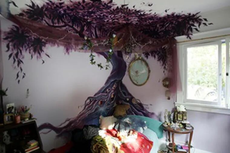 A fairy-tree mural is painted on the wall of Adea Rivers&#0039; room. &quot;When I looked at the pictures of the house online, I told my mom, &#0039;If we have to move, that&#0039;s where I want to live,&#0039; &quot; Adea says.