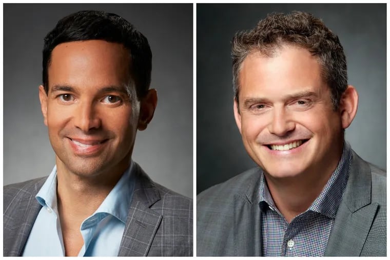 George Cheeks (left) and Paul Telegdy have been named co-chairment of NBC Entertainment which houses both the NBC network and the Universal Television production studio.