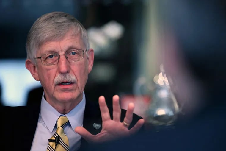 NIH director Francis Collins spoke of the paradox of tight resources and exciting science at BIO International 2015. (DAVID BANKS / Bloomberg)