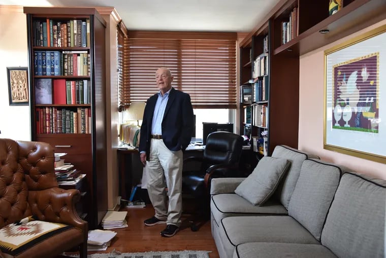 James Nolan, 81, a former admissions officer at the University of Pennsylvania, at his home in Philadelphia.