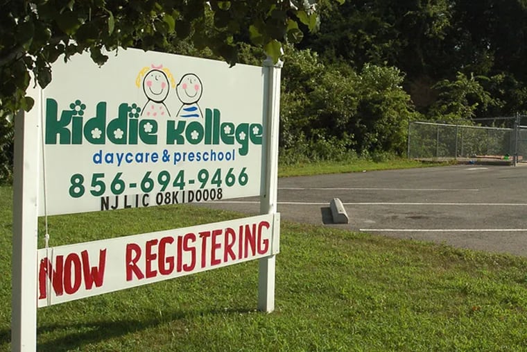 Kiddie Kollege Daycare and Preschool, at Delsea Drive and Station Avenue in Franklinville, N.J., is sitting on ground that is contaminated with mercury. (FILE)