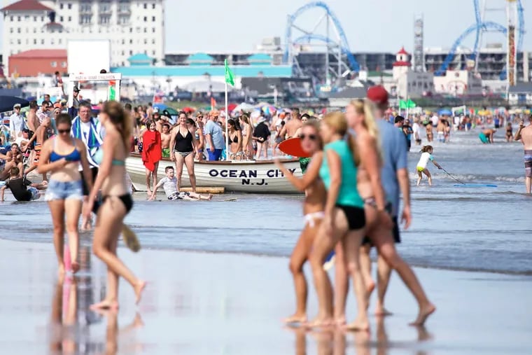 People soaked up Ocean City's beaches and boardwalk on Saturday. &quot;Can't beat it,&quot; one Philadelphia beachgoer said.