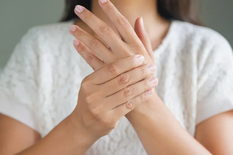 Rheumatoid arthritis leads to painful joint inflammation, often in the hands and wrists.