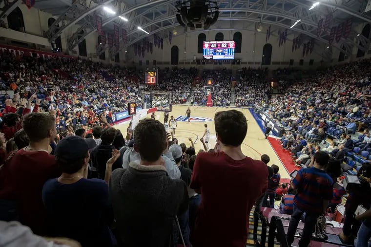 A crowded Palestra for the Villanova-Penn game on Dec. 1, 2021.