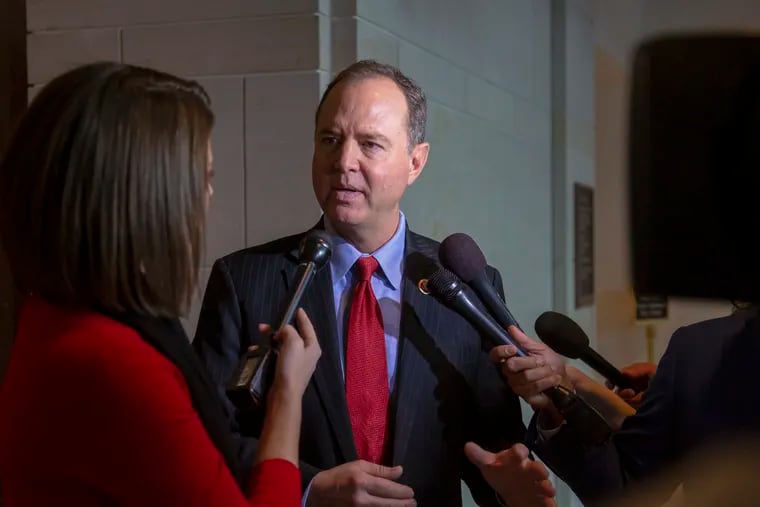 Rep. Adam Schiff, D-Calif., in line to become chairman of the House Intelligence Committee, speaks to reporters at the Capitol on Wednesday, Dec. 12, 2018. (AP Photo/J. Scott Applewhite)