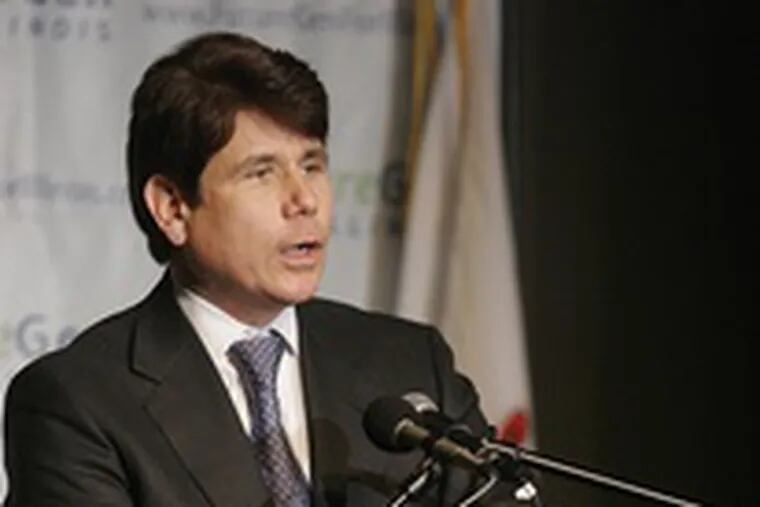 Illinois Gov. Rod Blagojevich speaks after the announcement that Mattoon, Ill., will be the site of the FutureGen power plant.