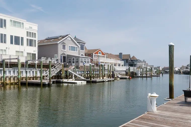 The homes of Seaview Harbor sit just behind the Seaview Harbor Marina and across the waterway from Longport. Seaview Harbor is petitioning to secede from Egg Harbor Township and join Longport borough.