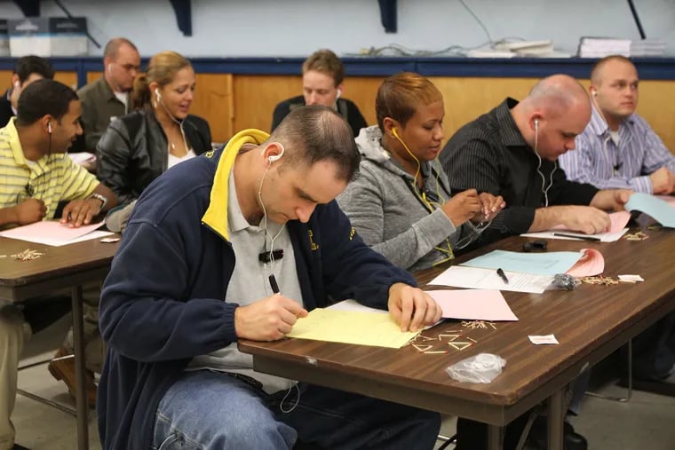 Philadelphia police officers, seen here participating in crisis intervention training at the Philadelphia Police Academy in 2010, will likely be receiving new de-escalation training following the fatal police shooting of Walter Wallace Jr.