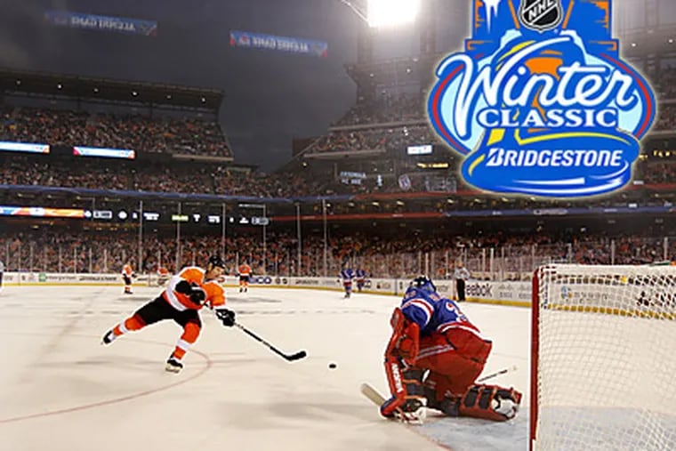 Citizens Bank Park has been transformed into hockey venue for the 2012 Winter Classic. (Ron Cortes/Staff Photographer)