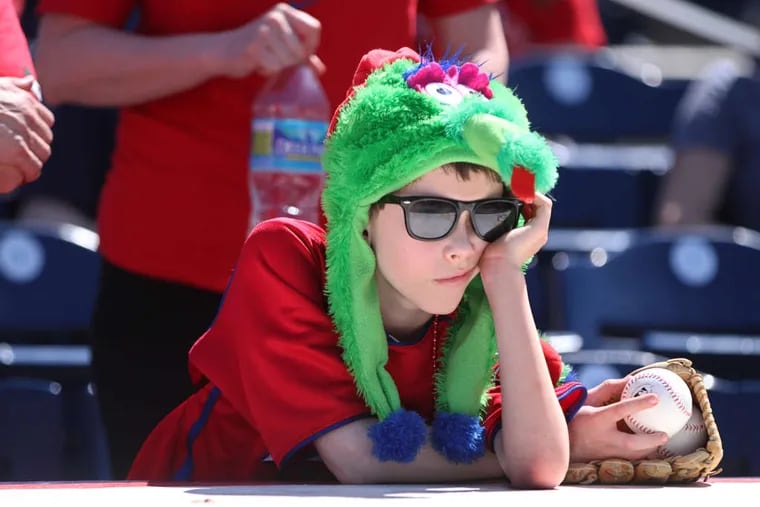 Phillies fan Ben Helfrich of North Philadelphia at last year's Opening Day game at Citizens Bank Park.