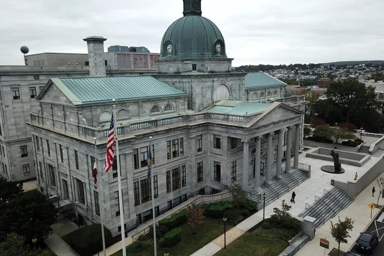 Montgomery County Courthouse, in Norristown, by drone, Oct. 1, 2019