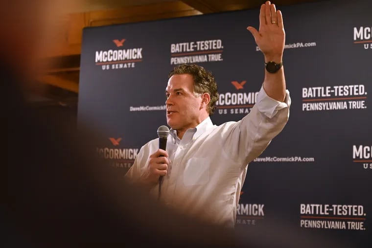 Pennsylvania Republican Senate candidate David McCormick earlier this year in Conshohocken.
