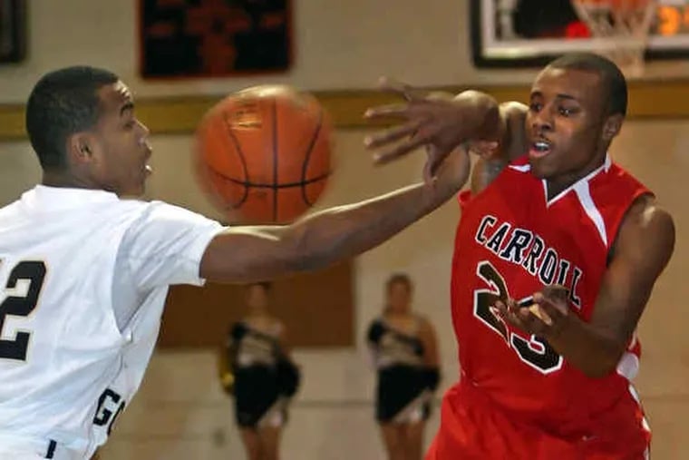Two of the Catholic League's best are back: N-G's Tony Chennault (left) and Carroll's Juan-ya Green.