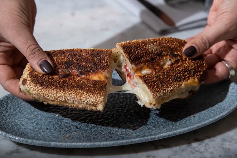 The Jerusalem grilled cheese dish is shown at the K'Far Restaurant in Philadelphia, Pa. Tuesday, November 12, 2019.