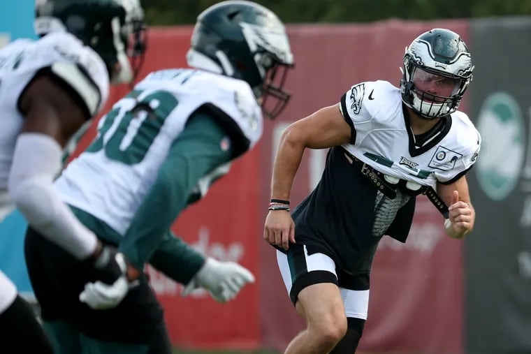 Eagles linebacker Nate Gerry has assumed a leadership role through the first two weeks of training camp.