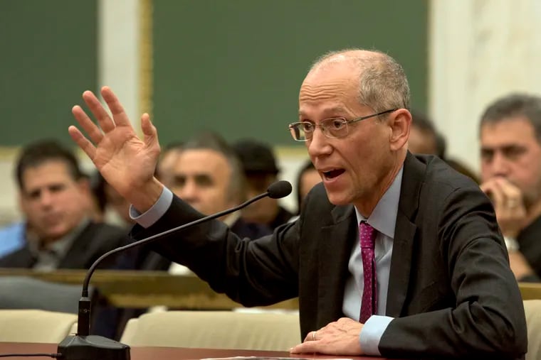 Thomas Farley, Commissioner for the Philadelphia Dept. of Health speaks during a recent hearing on another health threat, tobacco.   Avi Steinhardt / For the Inquirer