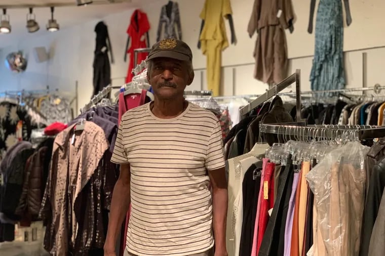 Tedd Hall, 84, the owner of the clothing store, Babe, at 110 South 52nd St. in West Philadelphia. He said his store had been safe from looting this week after the fatal police shooting of Walter Wallace Jr., but he remained concerned for the future as business had slowed on the busy commercial avenue.