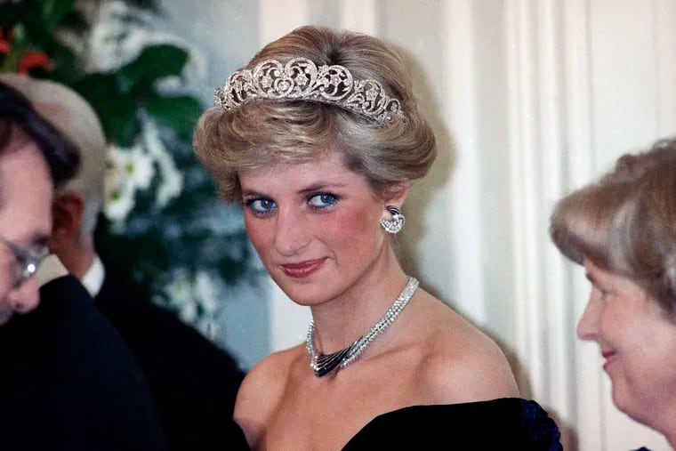 Britain's Diana, Princess of Wales, is pictured during an evening reception given by the West German President Richard von Weizsacker in honour of the British Royal guests in the Godesberg Redoute in Bonn, Germany, on Nov. 2, 1987.