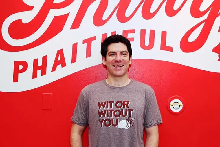 Dan Hershberg’s Philly Phaithful T-shirts are still selling “wit or witout” success from city’s teams. (DAN HERSHBERG / FOR THE DAILY NEWS)