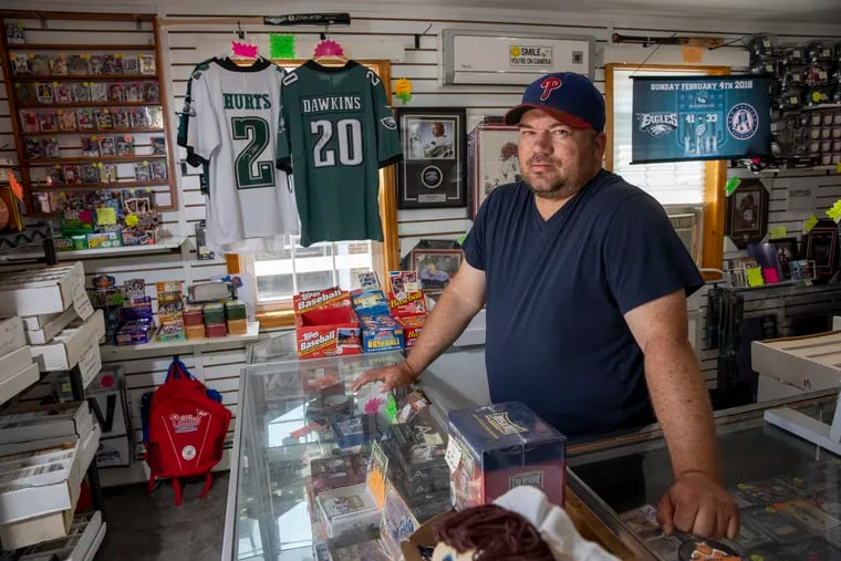 Bill Mason at his store, Bill’s Sports Cards and Memorabilia.