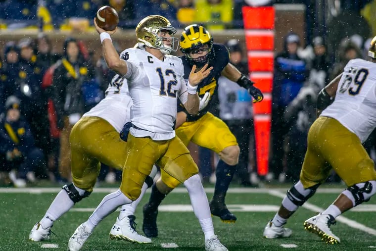 Notre Dame and quarterback Ian Book got pounded last week, but they've won 15 in a row at home, covering 10 times.