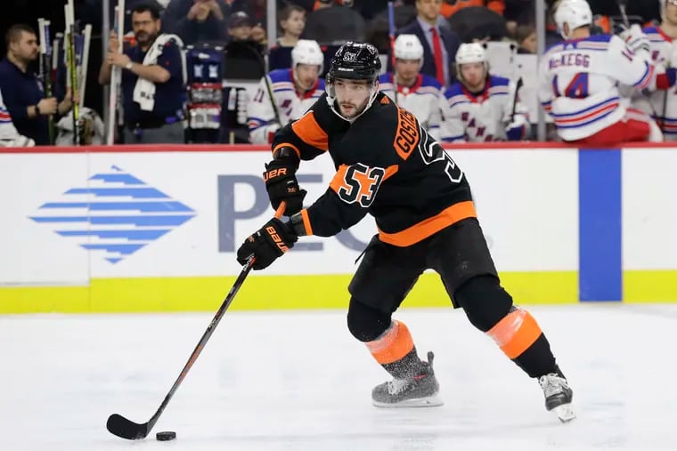 Flyers defenseman Shayne Gostisbehere has had a down season that has also been marred by a knee injury.
