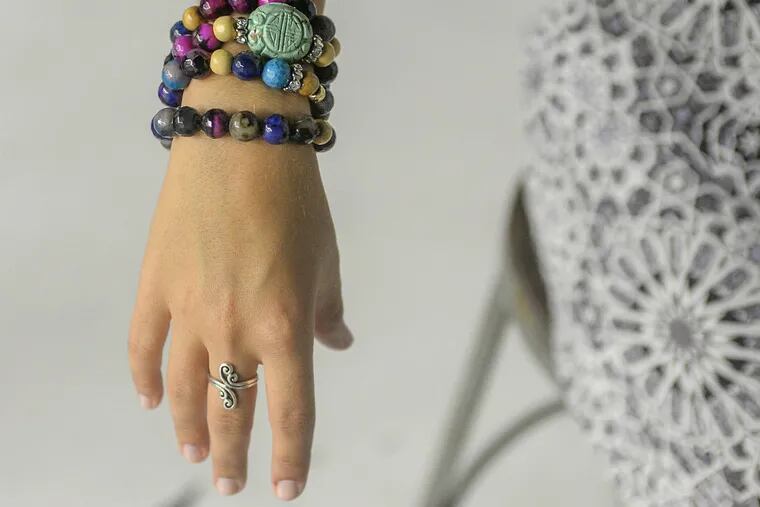Glitz on the wrist: &quot;I got you&quot; mala bracelet, also from Haute Mama Mala, available on hautemamamala.com.