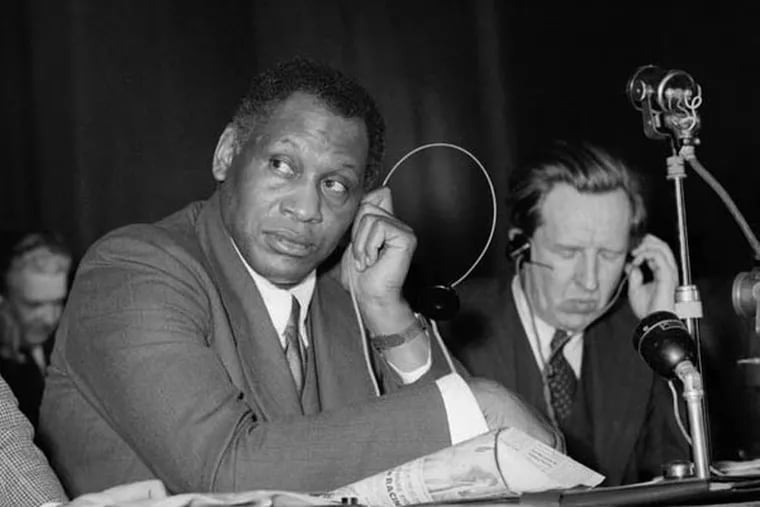 Paul Robeson at a peace conference in Moscow in 1949. His leftist politics got him in personal and professional trouble. A new film on his life, by director Steve McQueen, is in planning stages.