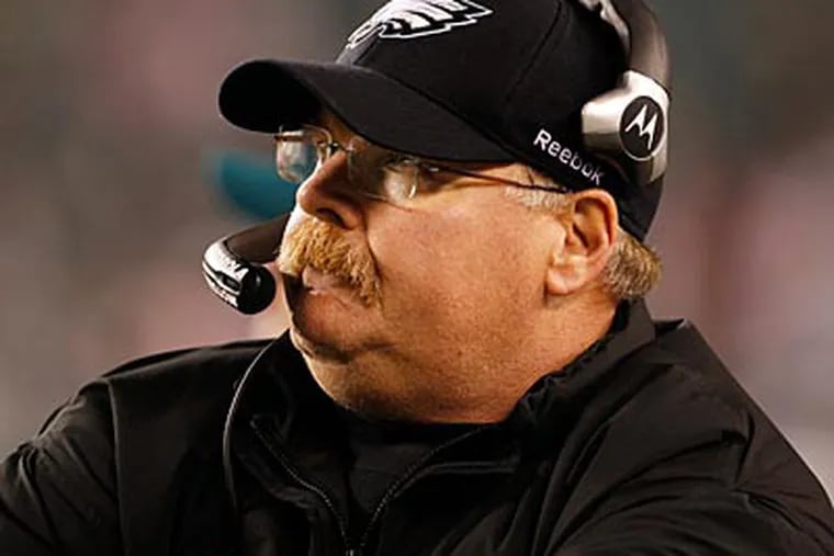 Andy Reid and the Eagles are 2-8 in their last 10 games at Lincoln Financial Field. (Ron Cortes/Staff Photographer)