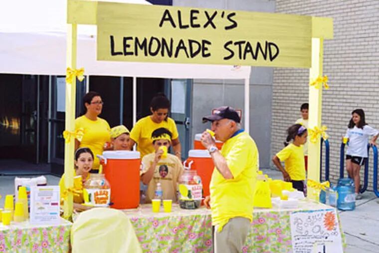 Alex's Lemonade Stand is challenging Philadelphia-area corporations to contribute toward the search for better treatments and, ultimately, cures for childhood cancer. (AP Photo)