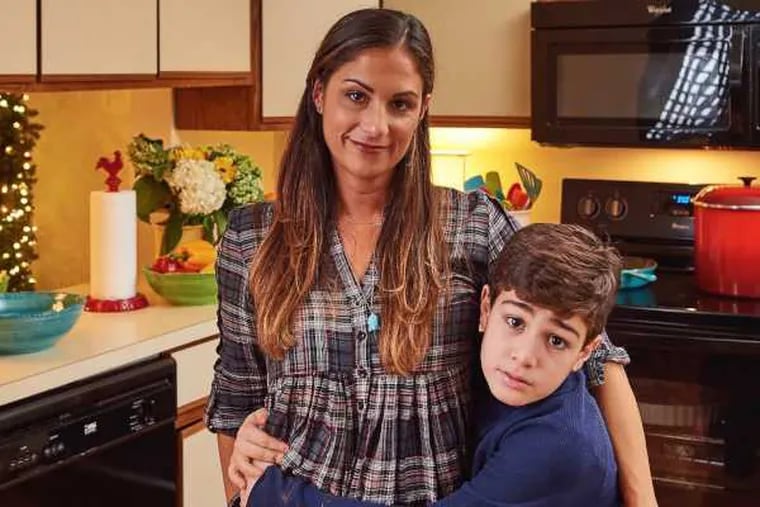 Erica Daniels, author of “Cooking With Leo: An Allergen-Free Autism Family Cookbook,” with her son Leo in the kitchen where they are able to communicate through cooking.