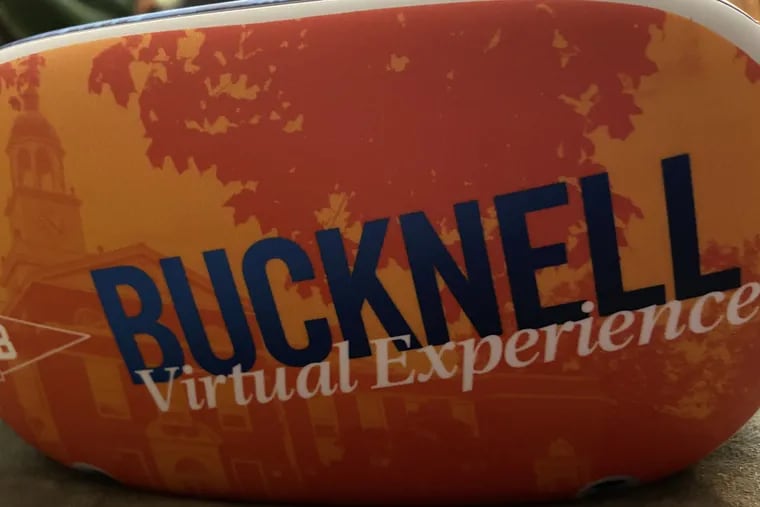 Bucknell University loaded its virtual tour on Oculus headsets, like this one here.