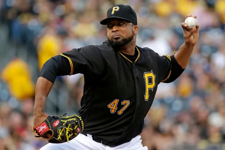 Francisco Liriano pitching for the Pirates in 2016.